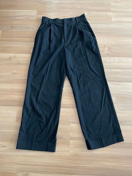 UNITED ARROWS タックワイドパンツ 黒