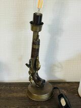 古式銃　ナポレオン銃　made in SPAIN ハンドガン テーブルランプ Gun 卓上ランプ ベッドサイドランプ pistol ビンテージランプ　現状品_画像4