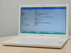 BIOS起動確認済み 富士通 AH50/D1 FMVA50D1WP Core i7 7700HQ 4GB 1TB 現状 