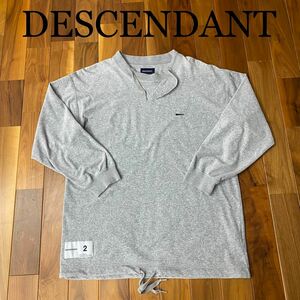 ディセンダント　スウェット　ロンT ロングスリーブ　DESCENDANT グレー 長袖 長袖Tシャツ