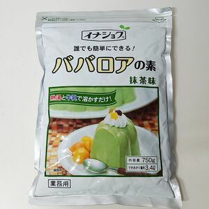 【イナショク】ババロアのもと 抹茶味 750g 65ml-50個 業務用