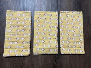 ☆アイスノンカバー3枚組☆ハンドメイド☆うさぎ レトロ ジャンク品☆