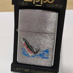 ZIPPOライター 1996年製 トラウト 魚柄 火花確認済み 中古品 ジッポー