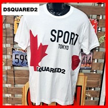 大きなサイズ！　Dsquared2　ディースクエアード　ロゴプリント　半袖Tシャツ　XL ホワイト_画像1