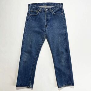 良好♪内股シングル 80s USA製 Levis 501 W31L30 オリジナル ビンテージ ハチマル 524 リーバイス 501 クロスオーバー