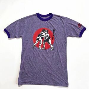 美品♪SUMO 70s 80s Nike ブート リンガー Tシャツ 霜降りパープル 紫 ビンテージ 相撲 トリム USA製 ナイキ レスリング