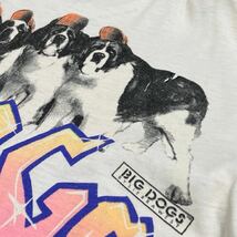 80s 90s USA製 ONEITA セントバーナード Tシャツ L 白 ビンテージ 両面プリント バックプリント 犬 ビッグサイズ オニータ フォトプリント_画像6