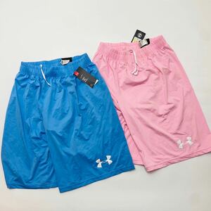 UNDER ARMOUR Under Armor basketball shorts 2 pieces set MBK3741 pink water M