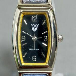 5/14　L60068　ROXY　QUIKSILVER　RX1900　QUARTZ　3針　文字盤ブラック　レディース　稼働　腕時計　ロキシー