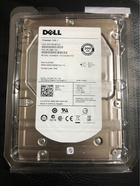 Seagate 3.5インチ内蔵HDD 300GB SAS 15000rpm ST3600057SS DELL純正 新品