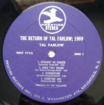 USオリジナル盤【Tal Farlow】The Return of Tal Farlow 1969 （Prestige 7732)　初回DBH刻印あり　超美盤_画像3