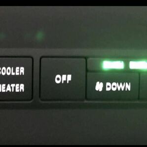 専用出品 グリーン仕様 デリカ D5 リア エアコン スイッチ LED 打ち替えcooler heater クーラー ヒーター ２個セットの画像1