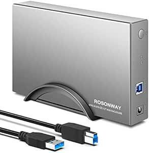 ROSONWAY HDD ケース 3.5インチUSB3.0 外付けハードディスクアルミ製 ドライブケース SATA接続 最大16T
