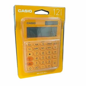 【新品未使用】CASIO カシオ電卓 オレンジ 12桁 MW-C20C-RG-N ミニミニジャストタイプ カラフル電卓