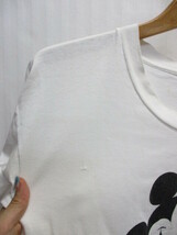 USA製　80s90sヴィンテージ　ミッキーマウス　Tシャツ　メンズM　白Tシャツ　ディズニー　キャラクターTシャツ　半袖シャツ 白シャツ05071_画像5