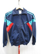 アディダス　90sヴィンテージ　トレフォイルジャージトップ　SIZE M 12-14　三つ葉ロゴ トラックジャケット トラックトップ キッズ　05101_画像1