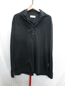 santa fe　サンタフェ　重ね着風デザインシャツ　メンズ52 XL LL　黒　ブラックシャツ　レイヤードシャツ　長袖カットソー 長袖シャツ05171