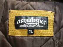 ASNADISPEC　アスナディスペック　ダックジャケット　メンズXL LL　キャメル×迷彩柄キャンバスジャケット ワークジャケット パーカー01241_画像3