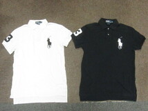 ラルフローレン　ビッグポニー　ポロシャツ　2枚セット　メンズM　白黒　半袖シャツ ビッグロゴシャツ　白シャツ 黒シャツ 半袖ウエア05110_画像1