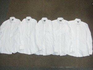 HUGO BOSS　ヒューゴボス　白シャツ　5枚セット　メンズ39A １５1/2 SLIM-FIT ドレスシャツ 長袖シャツ ビジネスシャツ ワイシャツ　05119