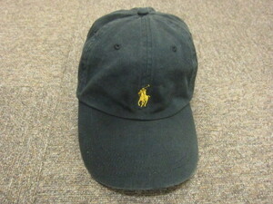 ラルフローレン　帽子　ロゴ刺繍キャップ　黒　フリーサイズ　大人用　ユニセックス　ベースボールキャップ　05180