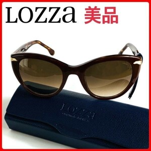 【美品】LOZZA ロッツァ サングラス メンズ レディース ケース+メガネクロス付き ブラウン系