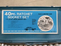 未使用保存品 40pc ソケットレンチセット RATCHET SOCKET 工具 1/4&3/8 COMBINATION 工具 整備道具 引取歓迎 茨城県 0411あわ3 E2 60_画像4