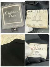 1円スタート Christian Dior Monsieur クリスチャン ディオール ムッシュ テーラード ジャケット M ブラック 黒 イタリア製 本切羽 メンズ_画像7