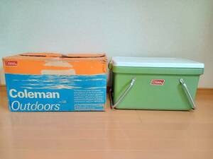 [ Vintage редкий товар ] Coleman cooler-box авокадо зеленый pra руль блокировка тип 1974 год 5 месяц производства retro coleman