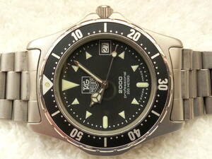  beautiful goods TAG Heuer 2000 series Professional 200m diver men's wristwatch black 