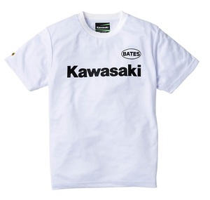 KAWASAKI カワサキ 純正 BATES ベイツ コラボ COOL-TEX クールテック Tシャツ ドライTシャツ メッシュTシャツ ホワイト Lサイズ 吸汗速乾