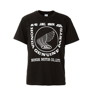 スピード出荷 HONDA ホンダ 純正 純正部品ロゴ Tシャツ ブラック Lサイズ コットンTシャツ バイクTシャツ
