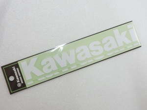 KAWASAKI/カワサキ/純正/カワサキロゴ/カッティングステッカー/ホワイト/Lサイズ/2枚入り/屋外でも使用可能な耐水・耐候ステッカー！