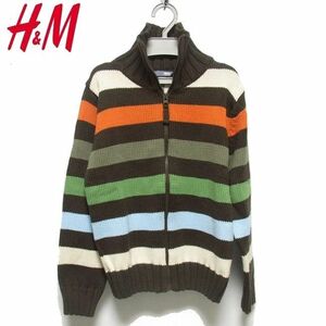 【プチプラ未使用】H&M エイチアンドエム ◇ 品の良さが溢れる ◇ジップ コットンニット 5-6歳サイズ 売尽くし