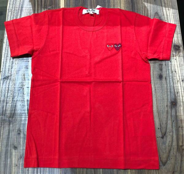 COMME des GARCONS PLAY　赤Tシャツ　レディースLサイズ　AZ-T255-5
