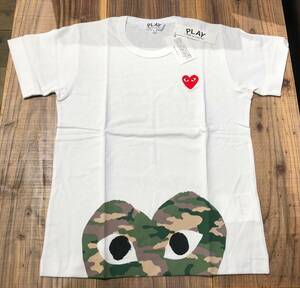 COMME des GARCONS PLAY　白Tシャツ　レディースLサイズ　AZ-T243