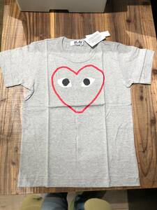 COMME des GARCONS PLAY　グレーTシャツ　AZ-T265　レディースLサイズ