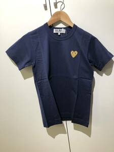 COMME des GARCONS PLAY　ネイビーTシャツ　レディースSサイズ　AZ-T215-2