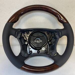 W220 W215メルセデスベンツSクラス純正 ウォルナットウッドコンビレザーコンビステアリング
