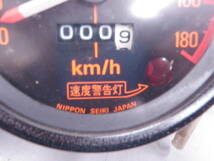 スピードメーター 当時物　速度警告灯 　ベース用　ドリル動作確認済　180KM（CB750F　RC04　FZ FB FC CB900F CB1100F)　当時物_画像2