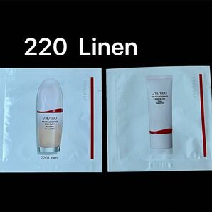 SHISEIDO エッセンス スキングロウ ファンデーション220 Linen & プライマー