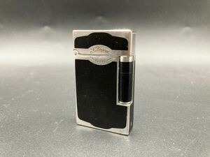 S.T.Dupont Dupont line 2 till .-ro Rucker lacquer black silver Dupont lighter gas lighter roller smoking .