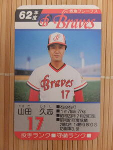 タカラ プロ野球カードゲーム 62年 阪急ブレーブス　山田 久志（1枚）