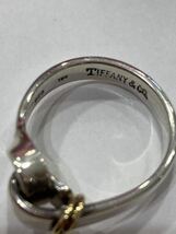 パ）ティファニー TIFFANY リング 指輪 シルバー 925 K18 アクセサリー 4.6g 金_画像6