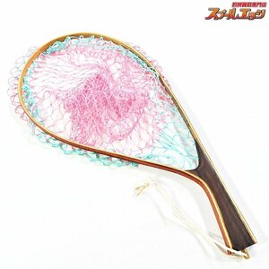 ★☆【ハンドメイド】 渓流用カーブランディングネット タモ網 全長44cm 内径18.5cm x 32cm 自重88.6g マス K_100★☆e04339