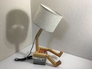 ★美品★ ウッドマンランプ　木製　可動式　LED テーブルランプ 間接照明　アントレックス　おしゃれ　卓上　かわいい