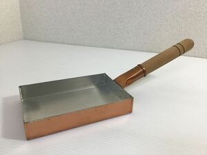  copper made omelet pan 12×18cm fry pan sphere . roasting cooking tool soup to coil .. present worker cooking kitchen 