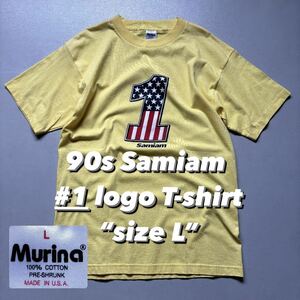 90s Samiam #1 logo T-shirt “size L” 90年代 サマイアム 1番 ロゴTシャツ 黄色ボディ