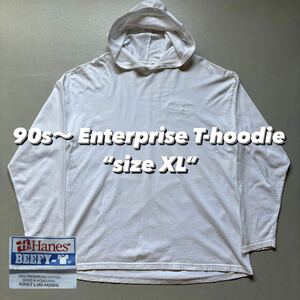 90s〜 Enterprise T-hoodie “size XL” 90年代 2000年代 ティーパーカー カジノホテル ロンT Tシャツ 長袖 