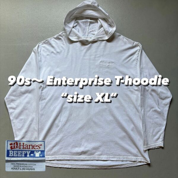 90s〜 Enterprise T-hoodie “size XL” 90年代 2000年代 ティーパーカー カジノホテル ロンT Tシャツ 長袖